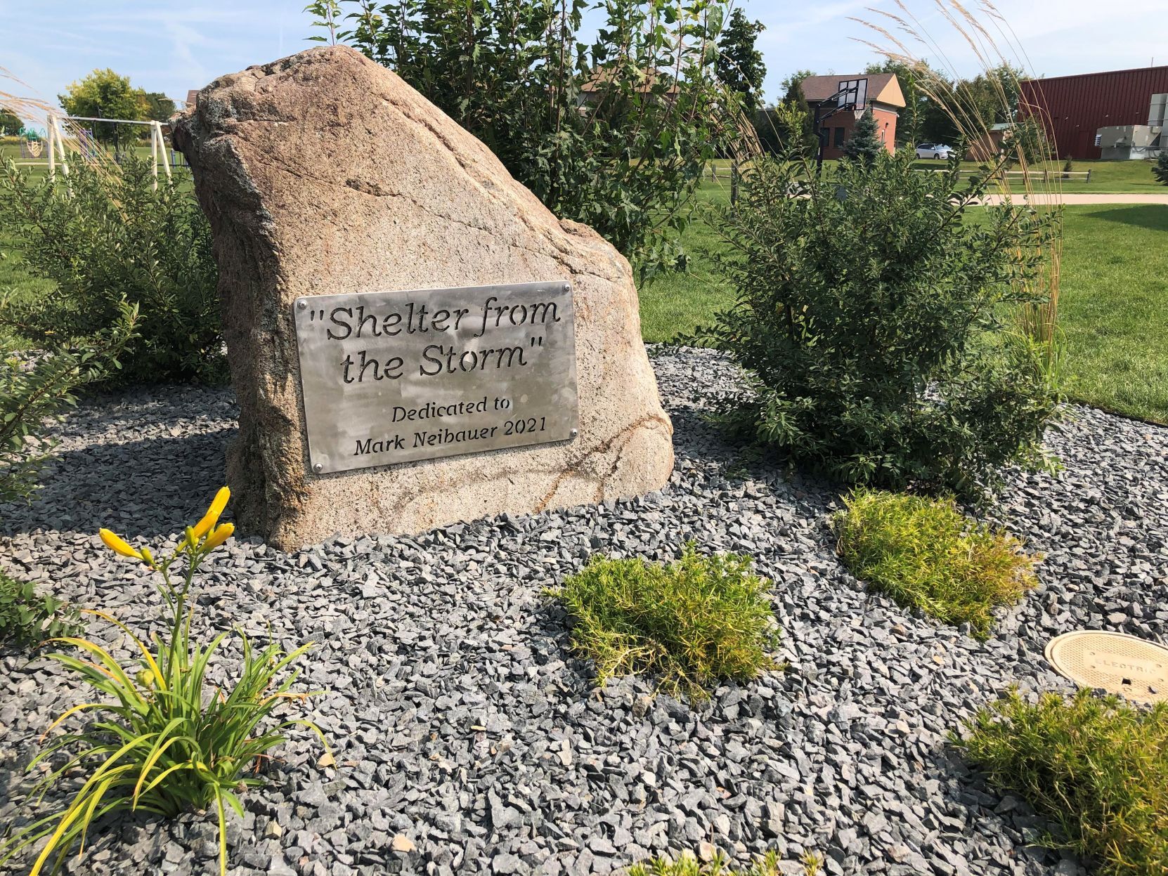 Mark Neibauer Four Oaks dedication- Memorial stone